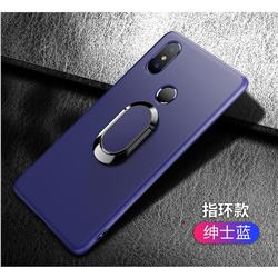 Anti-fall Invisible 360 Rotating Ring Grip Holder Kickstand Phone Cover for Xiaomi Mi 8 SE - Blue