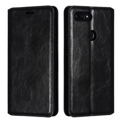 Retro Slim Magnetic Crazy Horse PU Leather Wallet Case for Xiaomi Mi 8 SE - Black