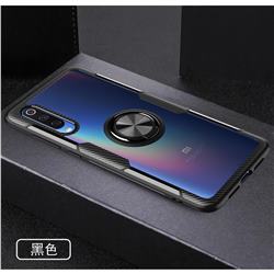 Acrylic Glass Carbon Invisible Ring Holder Phone Cover for Xiaomi Mi 9 - Black