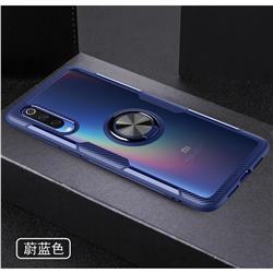 Acrylic Glass Carbon Invisible Ring Holder Phone Cover for Xiaomi Mi 9 - Azure