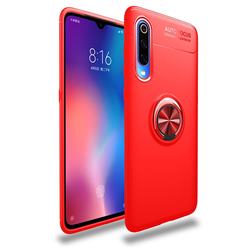 Auto Focus Invisible Ring Holder Soft Phone Case for Xiaomi Mi 9 Pro - Red