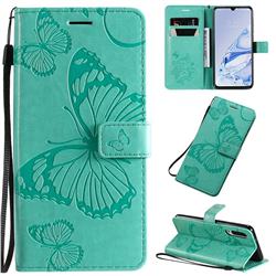 Embossing 3D Butterfly Leather Wallet Case for Xiaomi Mi 9 Pro - Green