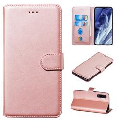 Retro Calf Matte Leather Wallet Phone Case for Xiaomi Mi 9 Pro - Pink