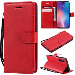 Retro Greek Classic Smooth PU Leather Wallet Phone Case for Xiaomi Mi 9 SE - Red