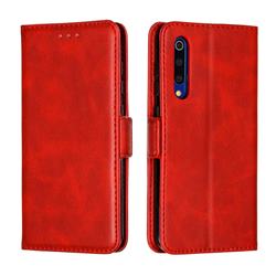 Retro Classic Calf Pattern Leather Wallet Phone Case for Xiaomi Mi 9 SE - Red