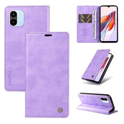 YIKATU Litchi Card Magnetic Automatic Suction Leather Flip Cover for Xiaomi Redmi A1 - Purple