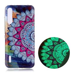 Colorful Sun Flower Noctilucent Soft TPU Back Cover for Xiaomi Mi A3