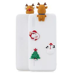 White Elk Christmas Xmax Soft 3D Silicone Case for Xiaomi Mi CC9 (Mi CC9mt Meitu Edition)