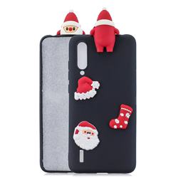 Black Santa Claus Christmas Xmax Soft 3D Silicone Case for Xiaomi Mi CC9 (Mi CC9mt Meitu Edition)