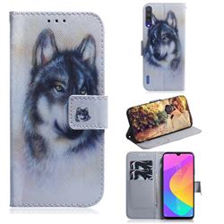Snow Wolf PU Leather Wallet Case for Xiaomi Mi CC9 (Mi CC9mt Meitu Edition)