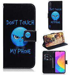 Not Touch My Phone PU Leather Wallet Case for Xiaomi Mi CC9 (Mi CC9mt Meitu Edition)