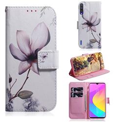 Magnolia Flower PU Leather Wallet Case for Xiaomi Mi CC9 (Mi CC9mt Meitu Edition)