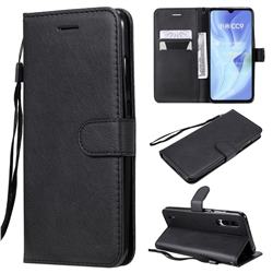 Retro Greek Classic Smooth PU Leather Wallet Phone Case for Xiaomi Mi CC9 (Mi CC9mt Meitu Edition) - Black
