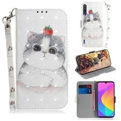 Cute Tomato Cat 3D Painted Leather Wallet Phone Case for Xiaomi Mi CC9e