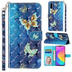 Rankine Butterfly 3D Leather Phone Holster Wallet Case for Xiaomi Mi CC9e