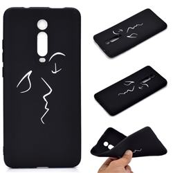 Smiley Chalk Drawing Matte Black TPU Phone Cover for Xiaomi Redmi K20 / K20 Pro