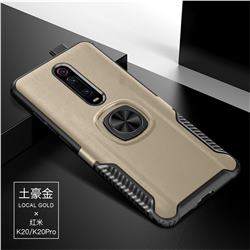 Knight Armor Anti Drop PC + Silicone Invisible Ring Holder Phone Cover for Xiaomi Redmi K20 / K20 Pro - Champagne