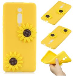 Yellow Sunflower Soft 3D Silicone Case for Xiaomi Redmi K20 / K20 Pro