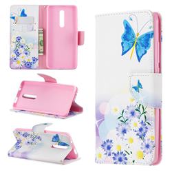 Butterflies Flowers Leather Wallet Case for Xiaomi Redmi K20 / K20 Pro