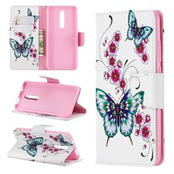 Peach Butterflies Leather Wallet Case for Xiaomi Redmi K20 / K20 Pro