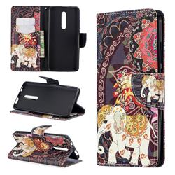 Totem Flower Elephant Leather Wallet Case for Xiaomi Redmi K20 / K20 Pro