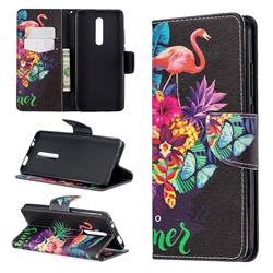 Flowers Flamingos Leather Wallet Case for Xiaomi Redmi K20 / K20 Pro