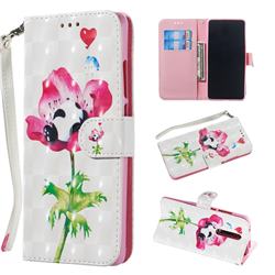 Flower Panda 3D Painted Leather Wallet Phone Case for Xiaomi Redmi K20 / K20 Pro