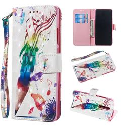 Music Pen 3D Painted Leather Wallet Phone Case for Xiaomi Redmi K20 / K20 Pro