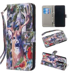Elk Deer 3D Painted Leather Wallet Phone Case for Xiaomi Redmi K20 / K20 Pro