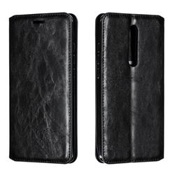 Retro Slim Magnetic Crazy Horse PU Leather Wallet Case for Xiaomi Redmi K20 / K20 Pro - Black