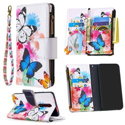 Vivid Flying Butterflies Binfen Color BF03 Retro Zipper Leather Wallet Phone Case for Xiaomi Redmi K20 / K20 Pro