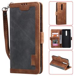 Luxury Retro Stitching Leather Wallet Phone Case for Xiaomi Redmi K20 / K20 Pro - Gray