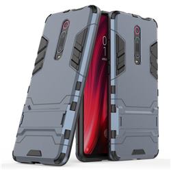 Armor Premium Tactical Grip Kickstand Shockproof Dual Layer Rugged Hard Cover for Xiaomi Redmi K20 Pro - Navy