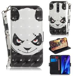 Angry Bear 3D Painted Leather Wallet Phone Case for Xiaomi Redmi K20 Pro