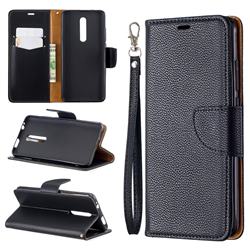 Classic Luxury Litchi Leather Phone Wallet Case for Xiaomi Redmi K20 Pro - Black