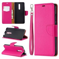 Classic Luxury Litchi Leather Phone Wallet Case for Xiaomi Redmi K20 Pro - Rose
