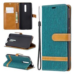 Jeans Cowboy Denim Leather Wallet Case for Xiaomi Redmi K20 Pro - Green