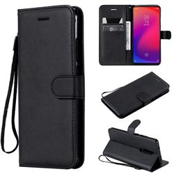 Retro Greek Classic Smooth PU Leather Wallet Phone Case for Xiaomi Redmi K20 Pro - Black