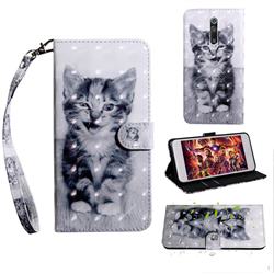 Smiley Cat 3D Painted Leather Wallet Case for Xiaomi Redmi K20 Pro