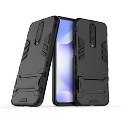Armor Premium Tactical Grip Kickstand Shockproof Dual Layer Rugged Hard Cover for Xiaomi Redmi K30 - Black