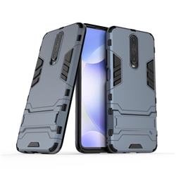 Armor Premium Tactical Grip Kickstand Shockproof Dual Layer Rugged Hard Cover for Xiaomi Redmi K30 - Navy