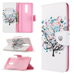 Colorful Tree Leather Wallet Case for Xiaomi Redmi K30