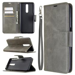 Classic Sheepskin PU Leather Phone Wallet Case for Xiaomi Redmi K30 - Gray