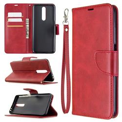 Classic Sheepskin PU Leather Phone Wallet Case for Xiaomi Redmi K30 - Red