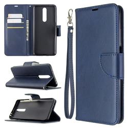 Classic Sheepskin PU Leather Phone Wallet Case for Xiaomi Redmi K30 - Blue