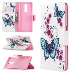 Peach Butterflies Leather Wallet Case for Xiaomi Redmi K30
