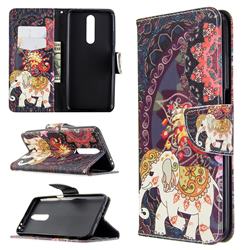 Totem Flower Elephant Leather Wallet Case for Xiaomi Redmi K30