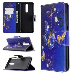 Purple Butterfly Leather Wallet Case for Xiaomi Redmi K30