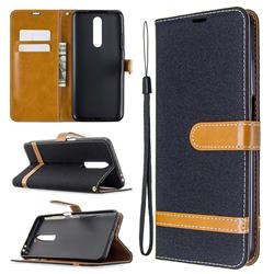 Jeans Cowboy Denim Leather Wallet Case for Xiaomi Redmi K30 - Black