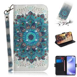 Peacock Mandala 3D Painted Leather Wallet Phone Case for Xiaomi Redmi K30